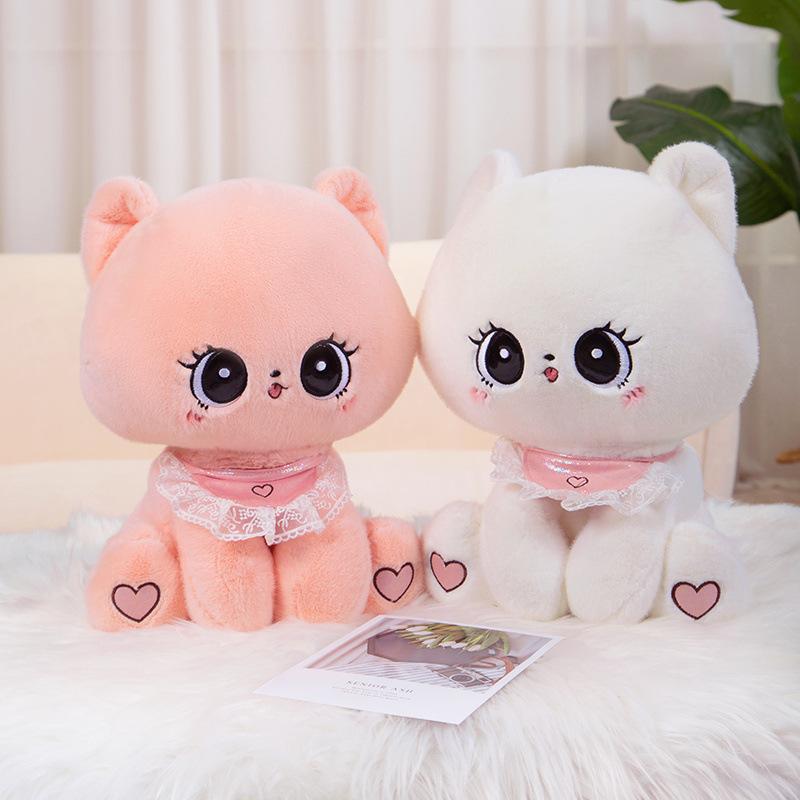Urocza Urocza Lalka Kot Dziewczynka Łóżko Spanie Poduszka Dekoracyjna Urocza Miłość Śliniak Kociak Lalka Dziecięca