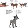 Realistic Animal Model For Children Pvc Mini Donkey Figurine Learning Toy