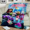 3D Kawaii Gabbys Dollhouse Cartoon Girl Gift Blanket,Soft Throw Blanket for Home Bedroom Bed Sofa Travel Picnic Cover Kids