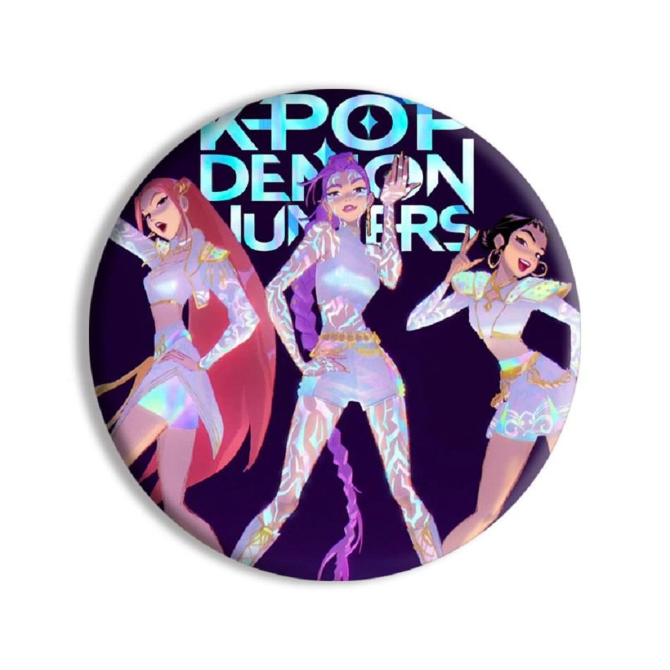 Kpop Demon Hunters Badges Jewelry Accessories Bag Decor Anime Saja Boys Rumi Zoey Jinu Tinplate Button Brooch Toy Gifts for Fans