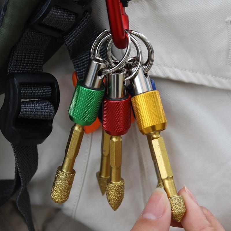 10/1pcs Hex Shank Screwdriver Bits Carabiner Hexagon Sleeve Extension Rods Holder Keychain for Quick Release Impact Driver Drill