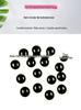 Half-Round Flat-Bottom Eye Plush Toy with Black Bean Eyes - Animal & Human Figures Bead Accessories
