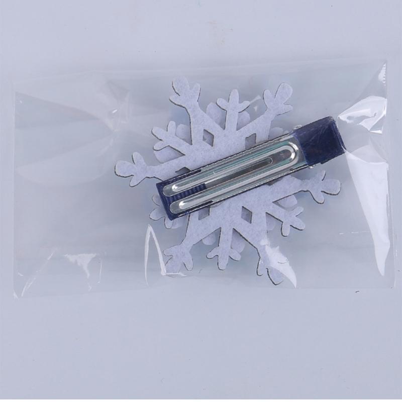 Snowflake Barrettes Studded Christmas Glitter Elegant Snowflake Hair Clip Christmas for Women, Snowflake