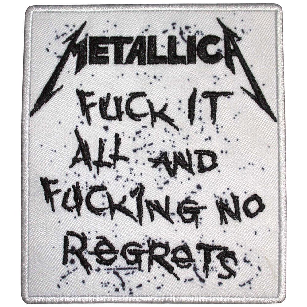 Metallica No Regrets Woven Iron On Patch