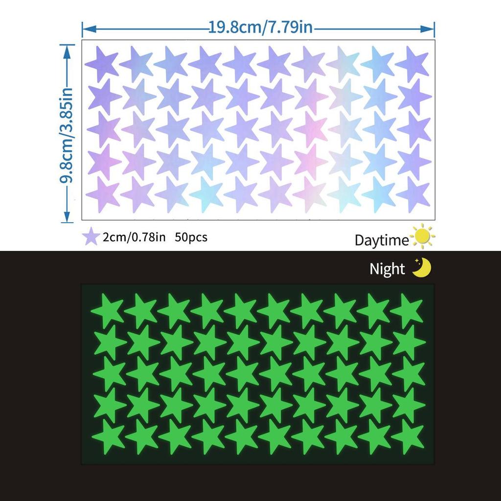 Colorful Starry Sky Luminous Wall Decals - Self-Adhesive Fluorescent Meteor Decorations for Children's Rooms and Cabinets