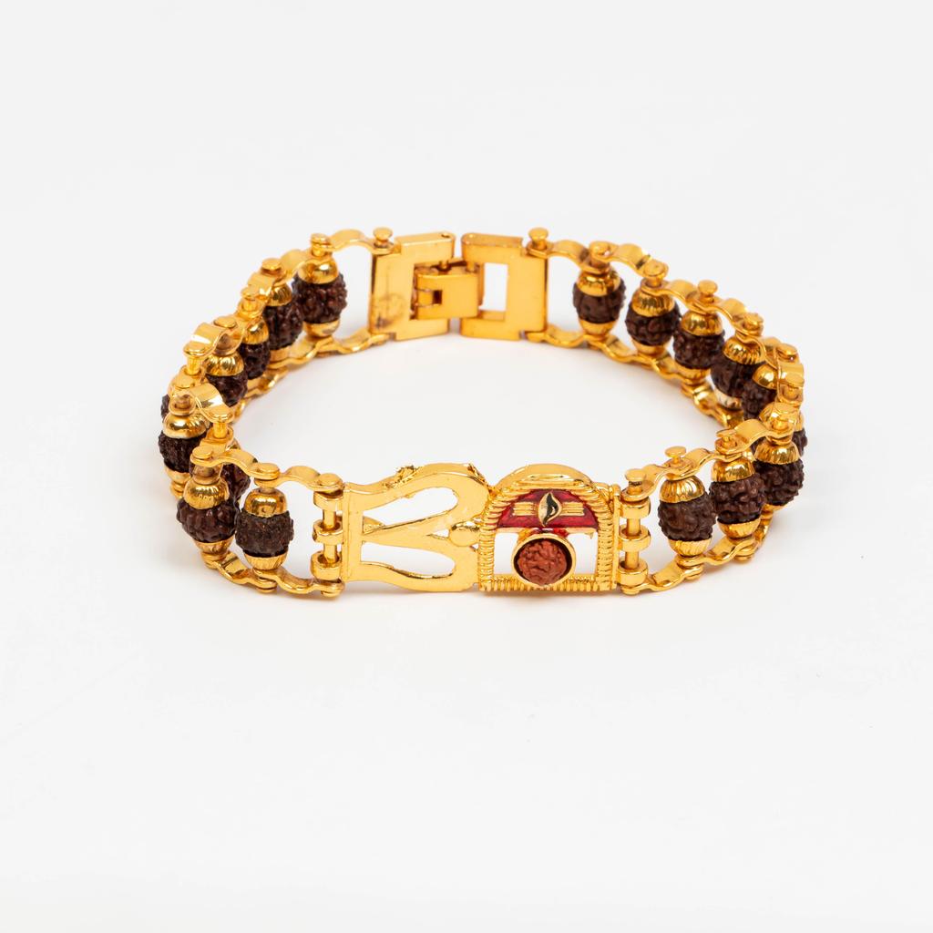 Handmade OM Rudraksha Bead Bracelet – Spiritual Healing Meditation Yoga Jewelry for Men & Women