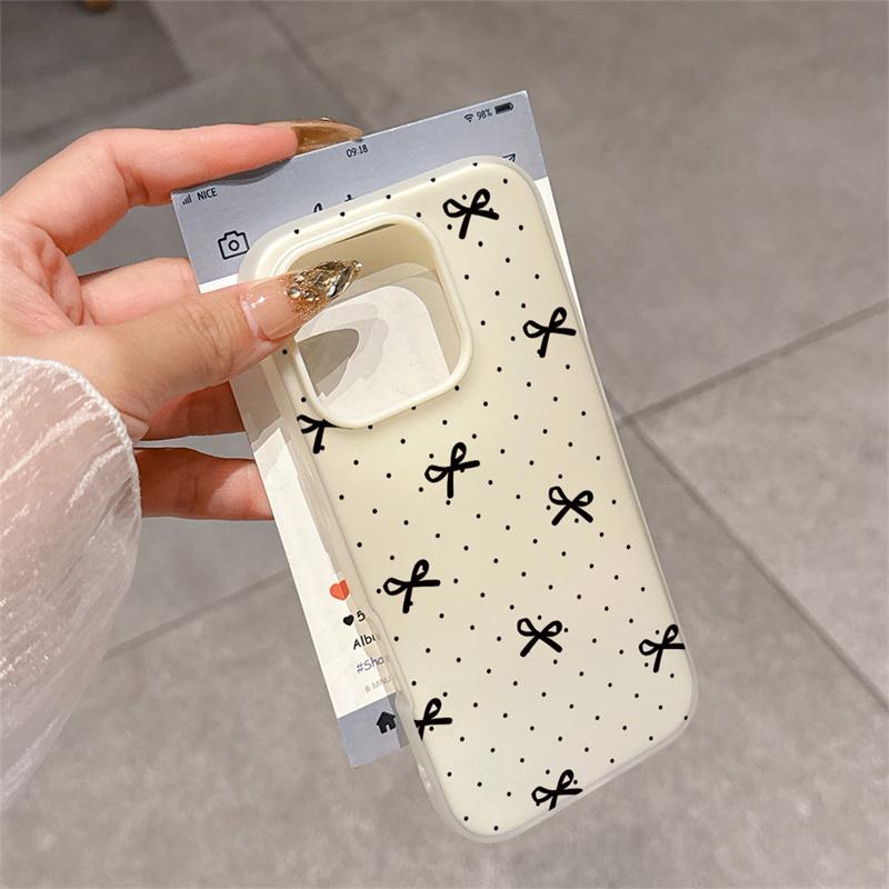 Etui z Kropkami Serce Kokardka Dla Honor 400 Lite Pro 90 Lite 5G X9D X7B X9B Magic 6 Lite Matowe 2 w 1 Galaretkowe Pokrowiec