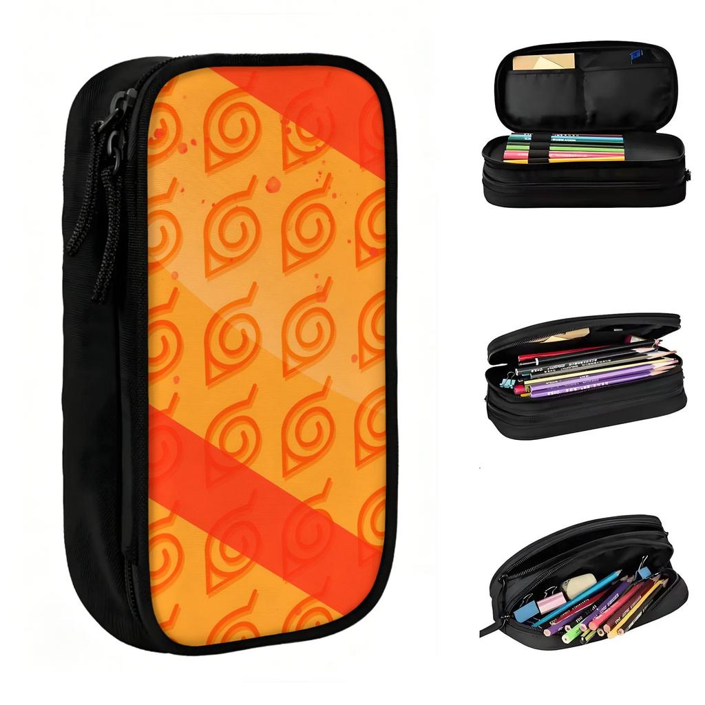 Individuelle Uzumaki N-Naruto Japan Comic Kawaii Federmäppchen Mädchen Junge Große Aufbewahrung Animes Federtasche Schüler Schreibwaren