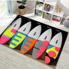 Surfboard 3D Printed Carpet Sport Theme Anti Slip Floor Mat for Living Room Bedroom Sofa Decor Rug