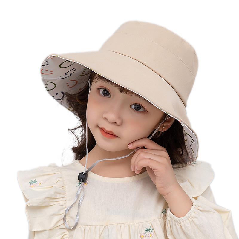 Childrens Sun Protection Bucket Hat With Wide Brim For Summer Outdoor Play And Casual Outings