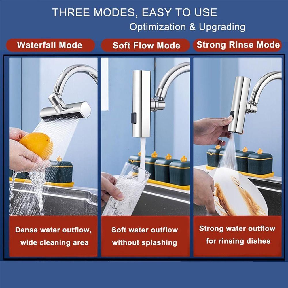 Splash-proof Bathroom Bubbler Faucet Three-speed Faucet Spray Faucet Extender Kitchen Use
