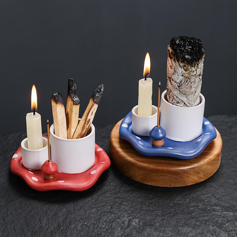 Ceramics Ambience Multipurpose Crafts Ornaments Candlestick Desktop Bookshelf Censer Bedroom Home Decoration