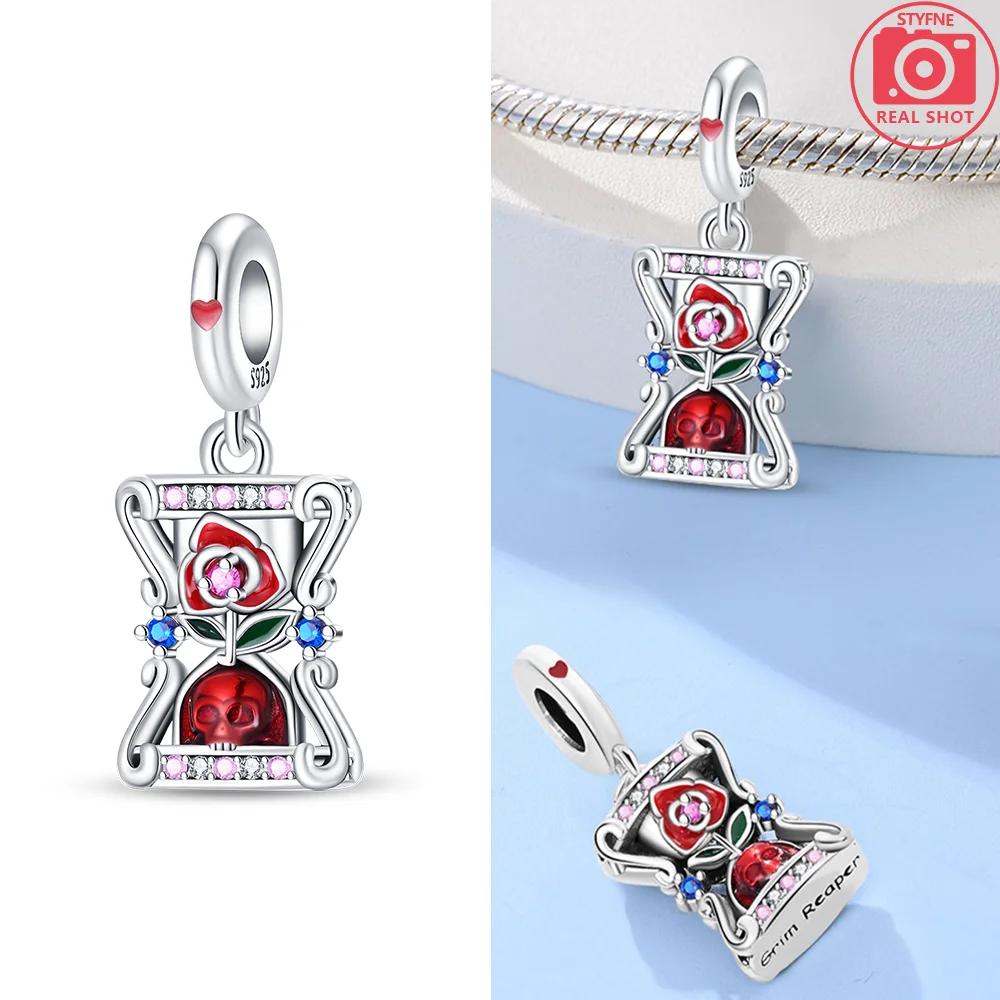 Pendant Charms Beads Original Copper Pink High Heels Girl'S Suitcase Airplane Fit Bracelet Delicate Women Diy Holiday Gift