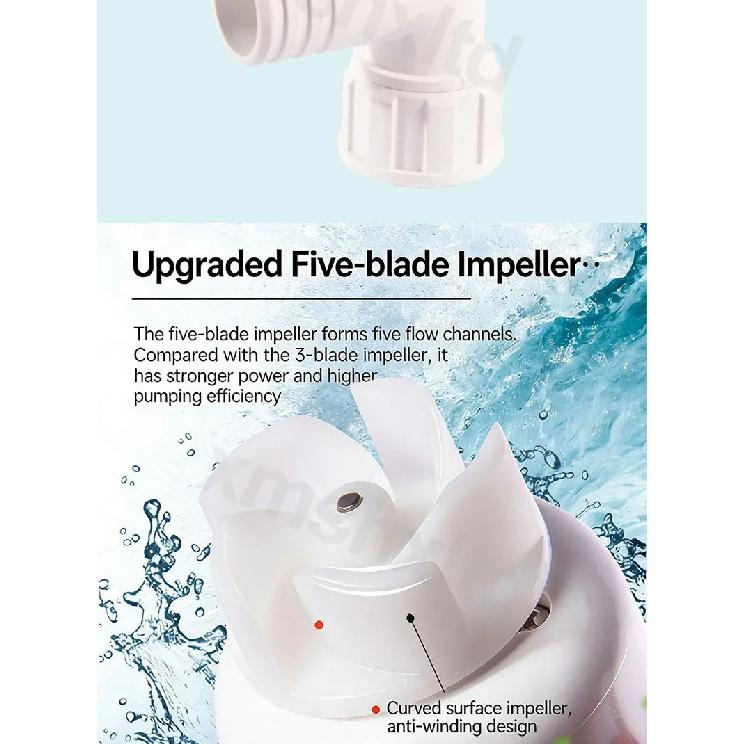 DC12V Yacht Aerator Bait Pump Livewell DC Submersible Pump for Lures, Sea Fishing, Boat Fishing, Etc.Boat Water Pump
