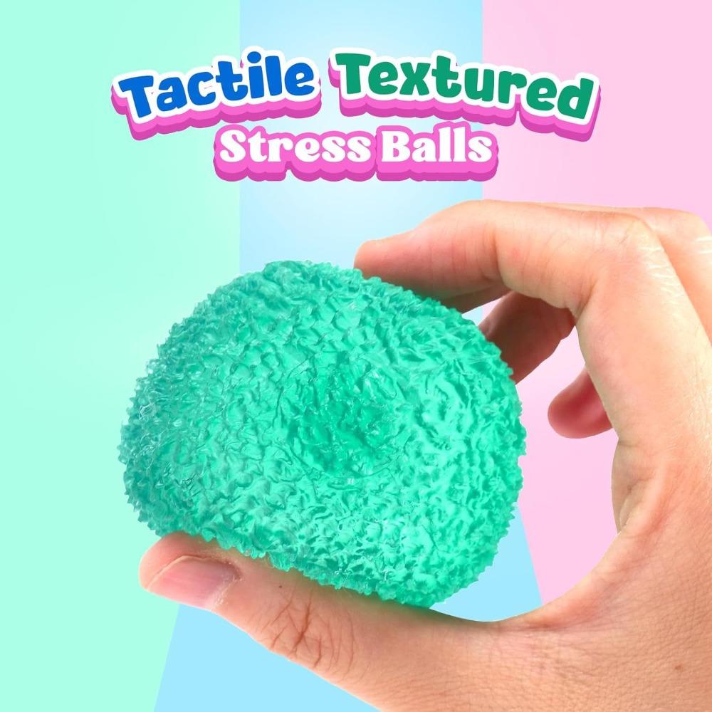 Soft Stress Ball Squishy Toys for Adults Kids, Sensory Fidget Toys for Anxiety Relief, ADHD Autism, Wave Texture Squeeze Ball