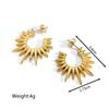 LT-MS-224 European American InS-style Exaggerated Sunflower Stud Earrings Fashionable Individual New Female Trend Stainless