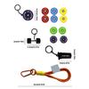 Simulated Workout Gear Keyring Detachable Barbell Charm Soft Silicone Design For Keys And Backpacks