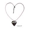 Y2K Style Heart Pendant Necklace Heart Pendant Choker Love Necklace Pendant Neck Jewelry for Nightclubs and Parties
