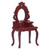 1:12 Dollhouse Dressing Table Stool Miniature Bedroom Furniture Model Decoration DIY Dollhouse