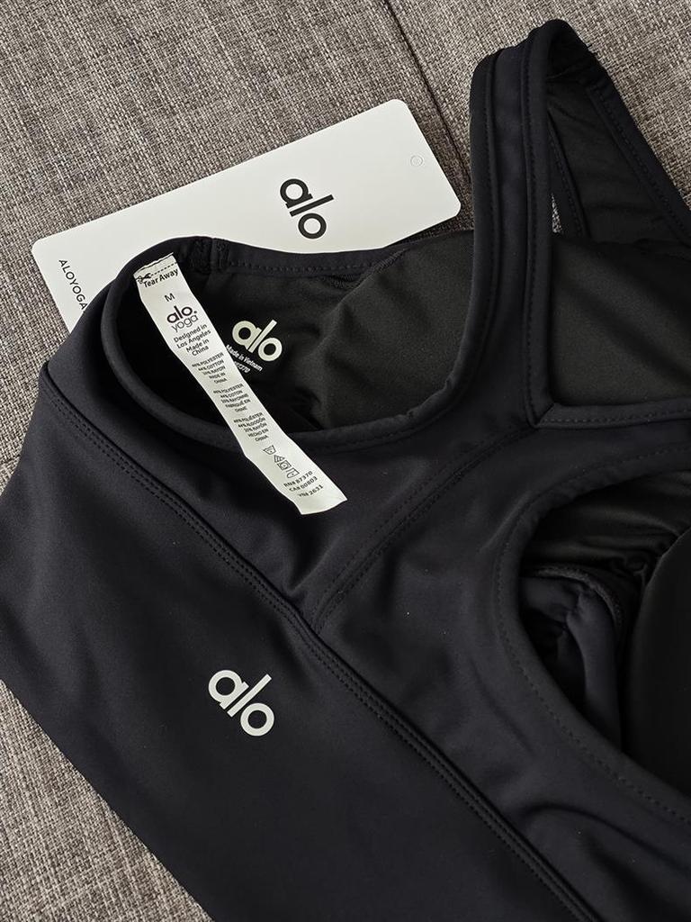 North America Alo Yoga High-Waisted Sweat-Absorbent Sports Bra Top