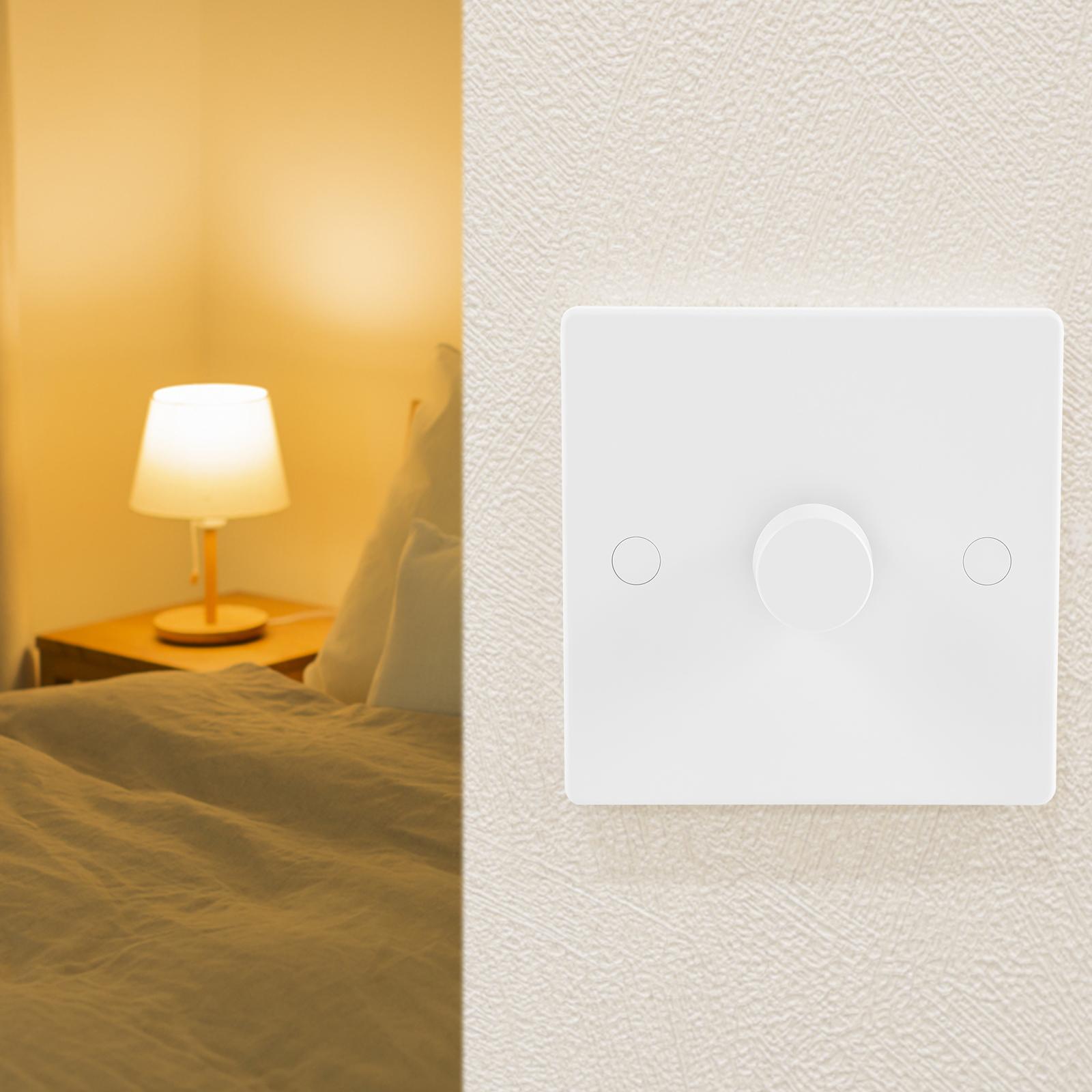 

Dimmer Switch for Dimmable LED Lights 3-100W Maximum Load Convenient ON/OFF and Brightness Control Dual Location Flexibility 200-240V білий