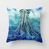 Ocean Mermaid Pattern Polyester Pillow Cover Sofa Office Car Cushion Cover Warm