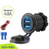 Dual Car USB Quick Charger LED 2.4A*2 Boat Truck Interior Charging Accessories