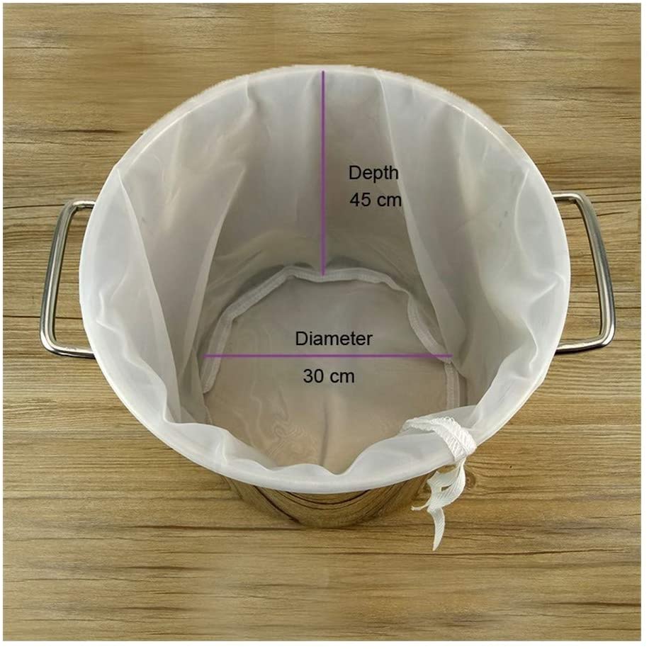Nylon Straining Bag Fine Mesh Food Strainer Filter Bags for Nut Milk Wine Cider Apple Grape Green Juice Cold Brew Home Brewing