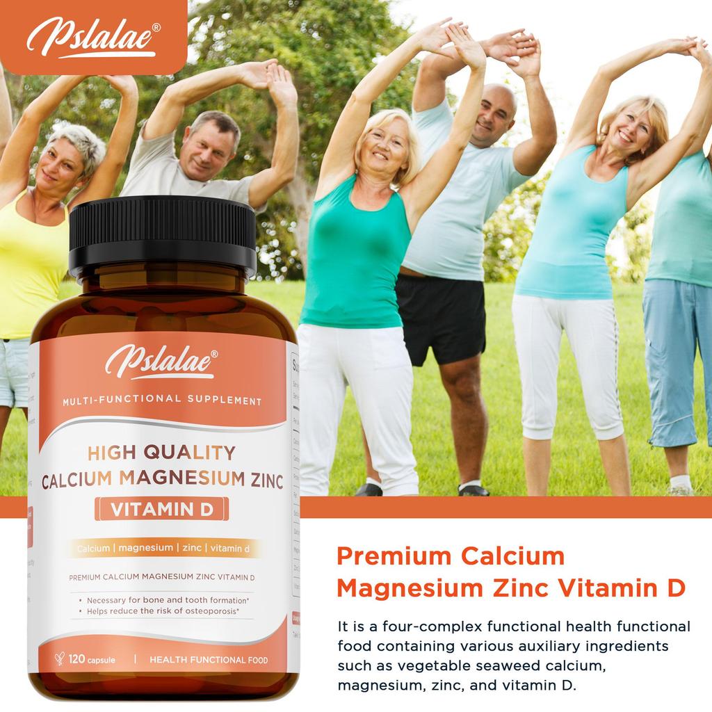 Calcium Magnesium Zinc Supplement - Bone Health, Muscle Function, Heart Health and Immune Support