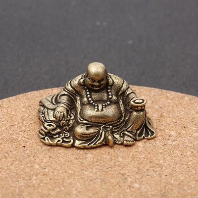 Portachiavi Ornamento Buddha Bronzo Feng Shui Portatile per Decorazione Soggiorno