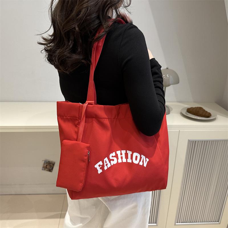 Women's Large Capacity Canvas Tote - 2024 New Fashion, Casual Single Shoulder Bag for Students and Commuting