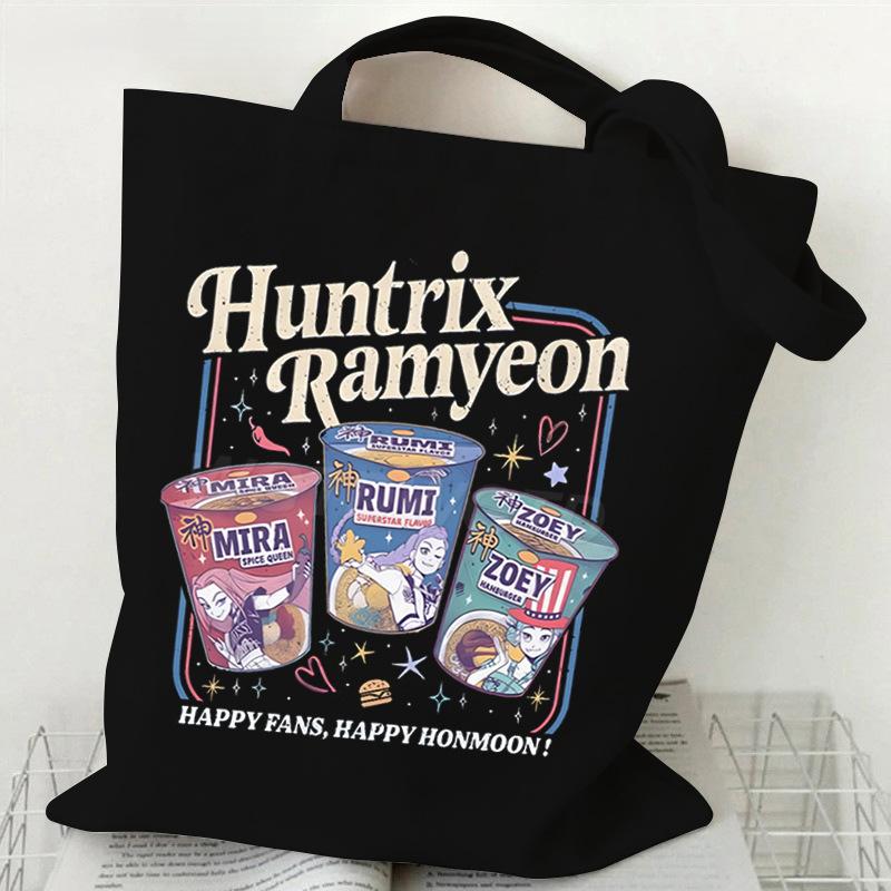 Witch Hunters Peripheral Printing Fashion Shoulder Bag Women's Large Capacity Student Portable Tote Bag Canvas Bag