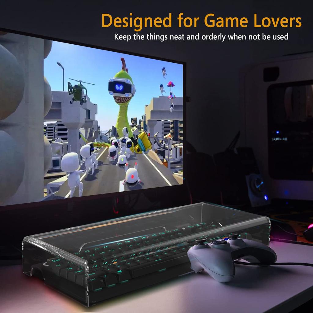 Geekria Keyboard Cover Case Compatible with Logitech G PRO/G913 TKL Tenkeyless Wireless Mechanical Gaming Keyboard, Clear Acrylic Protective Cover