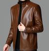 Autumn and Winter Men's Jacket Thickened Leather Jacket Dad Wear A Large Size High-quality Leather Jacket Windproof and Rainproof