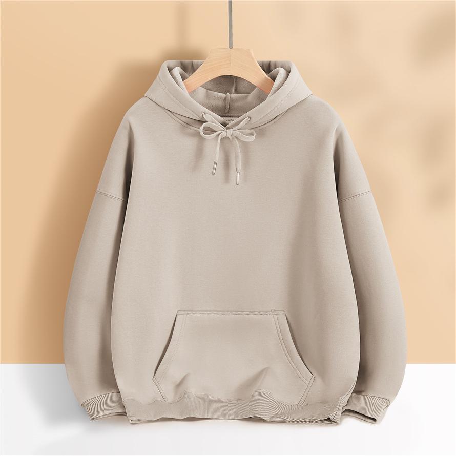 Autumn/Winter Pearl Series Fleece Hooded Dropped Shoulder Sweater, Casual Long Sleeved Couple Clothes,Trendy Brand  Unisex