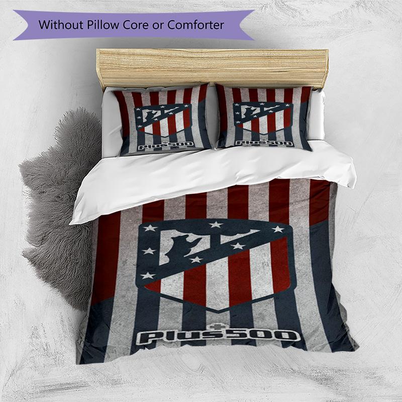 Atletico Football Club Printed Pattern Duvet Cover Set – includes 1 duvet cover and 2 matching pillowcases Bedroom decor Christmas gifts