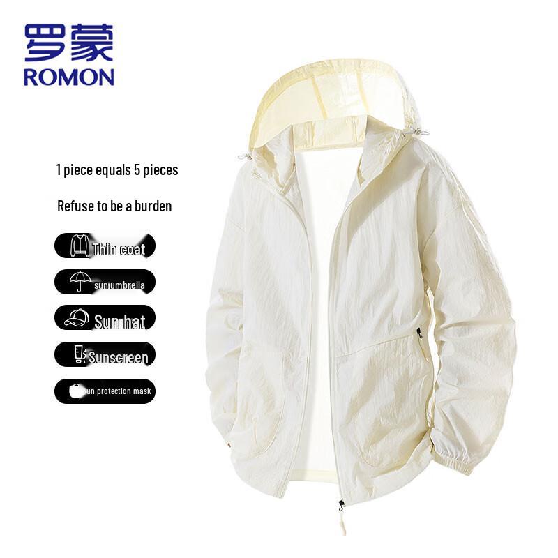 ROMON Men's UPF50+ Quick-Dry UV Protection Hooded Jacket