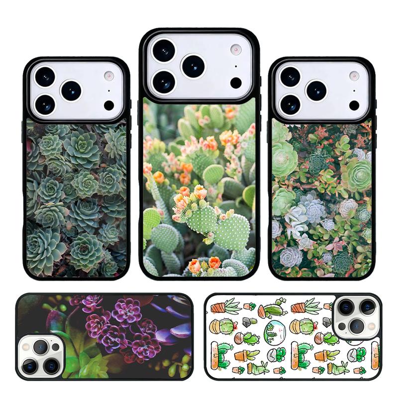 Cactus Plants Succulents Phone Case Cover for IPhone 11 12 13 14 15 16e 17 Pro Max Coque for IPhone 17 Air