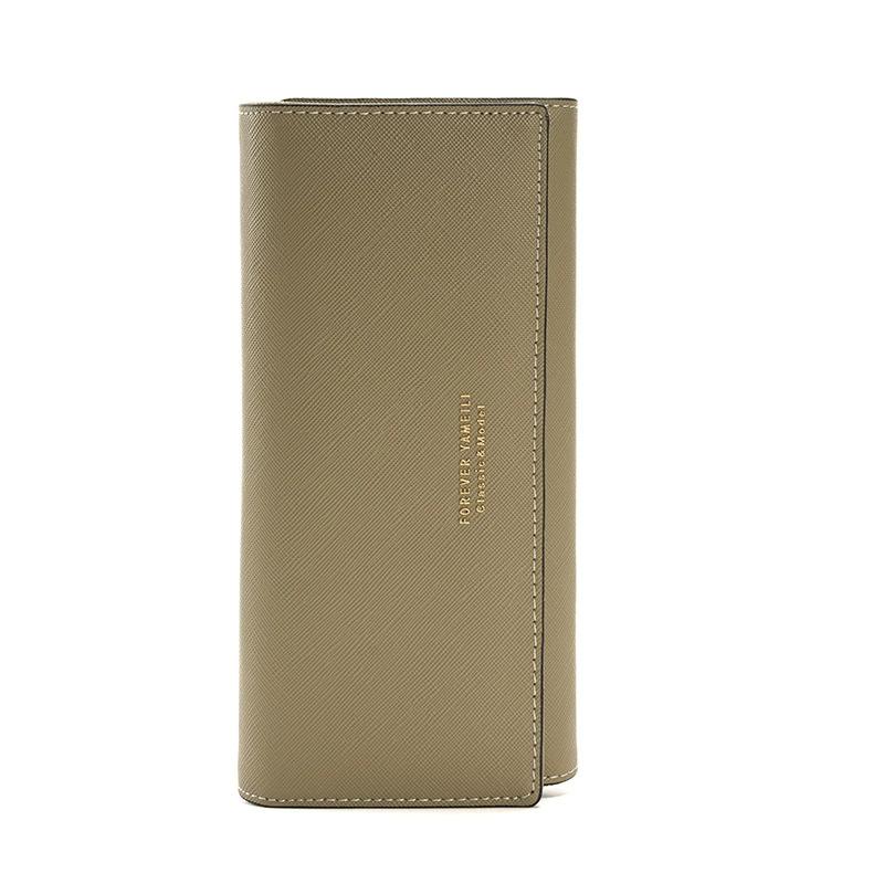 Portafoglio Lungo da Donna Grande Capacità Pelle da Donna Anti-Furto RFID Puro Porta Carte di Credito Elegante Portamonete da Donna