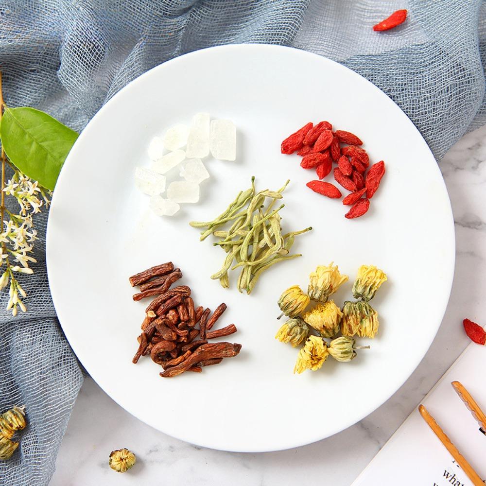 Honeysuckle Chrysanthemum Herbal Tea for Late Night, Flower Tea Blend
