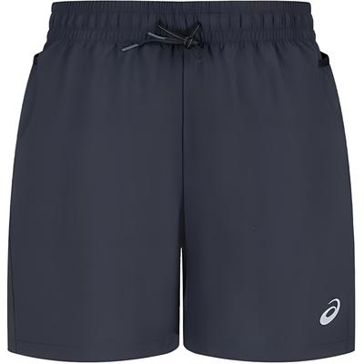 Herren Laufshorts mit Logo, feuchtigkeitsableitend, schnelltrocknend, reflektierend, Sportshorts für Herren, Schwarz 2011D328-001