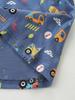 Summer Kids' Short-Sleeve T-Shirt with Construction Vehicle Print - European/American Style