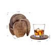 Divit Coasters Wooden for Drinks, Eco-Friendly, Absorbent, Antique Look Handcrafted Coasters (Apple)