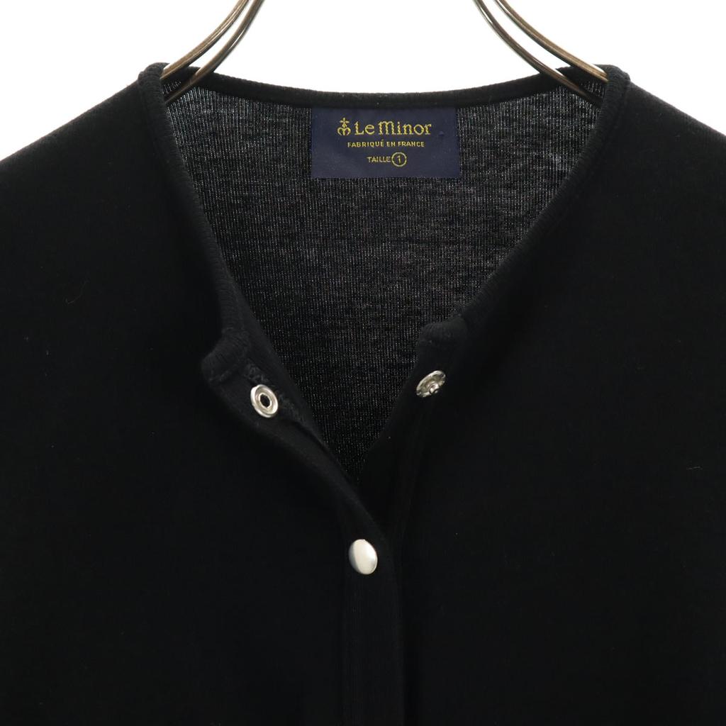 Le Minor Made In France Long Sleeve Cardigan 1 Black Women Used