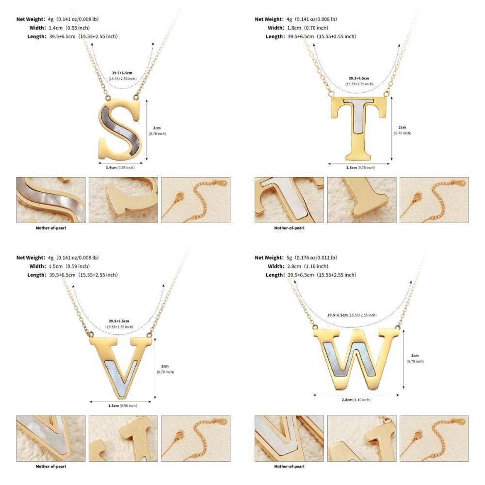 English Letter English Letter Necklace Combination Name Couple Clavicle Chain  Unisex