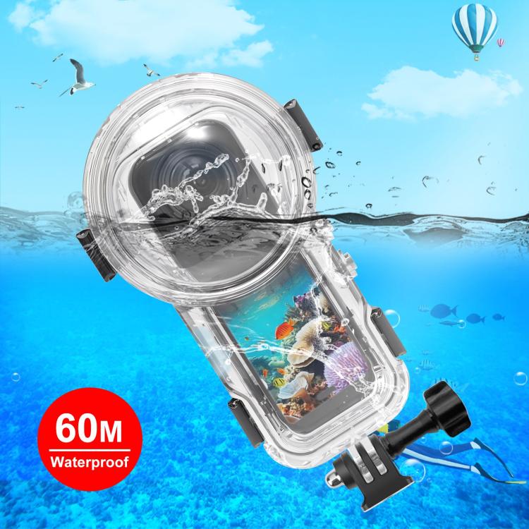 For Insta360 X5 PULUZ 60m Waterproof Sealed Diving Case (Transparent) прозрачный