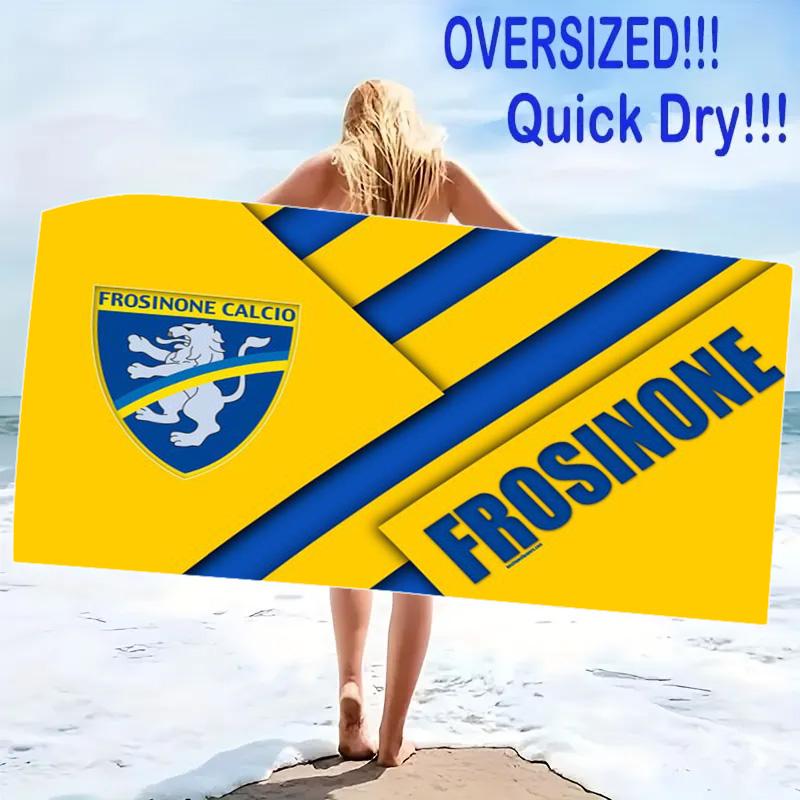 Frosinone Calcio Print Beach Towel, Large Soft Quick Dry Towel for Beach Camping Swimming