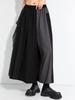 2025 Autumn/Winter Niche Fashion Elastic Waist Patchwork Wide-Leg Culottes Plus Size