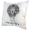 Les Trésors De Lily [P2964] - Designer Cushion 'Boho' Light Gray (Dream - Believe and Dare) - 30 Cm
