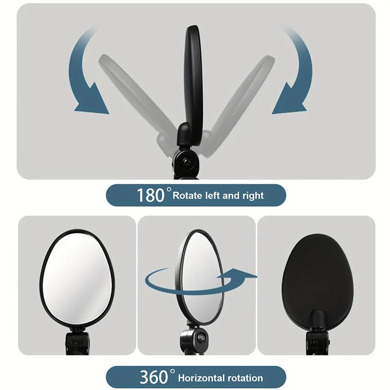 Mountain Bike Rearview Mirror Wide Angle Flat Mirror Cycling Reflector Flat Mirror